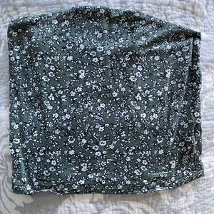 Green Flowered American Eagle Tube Top